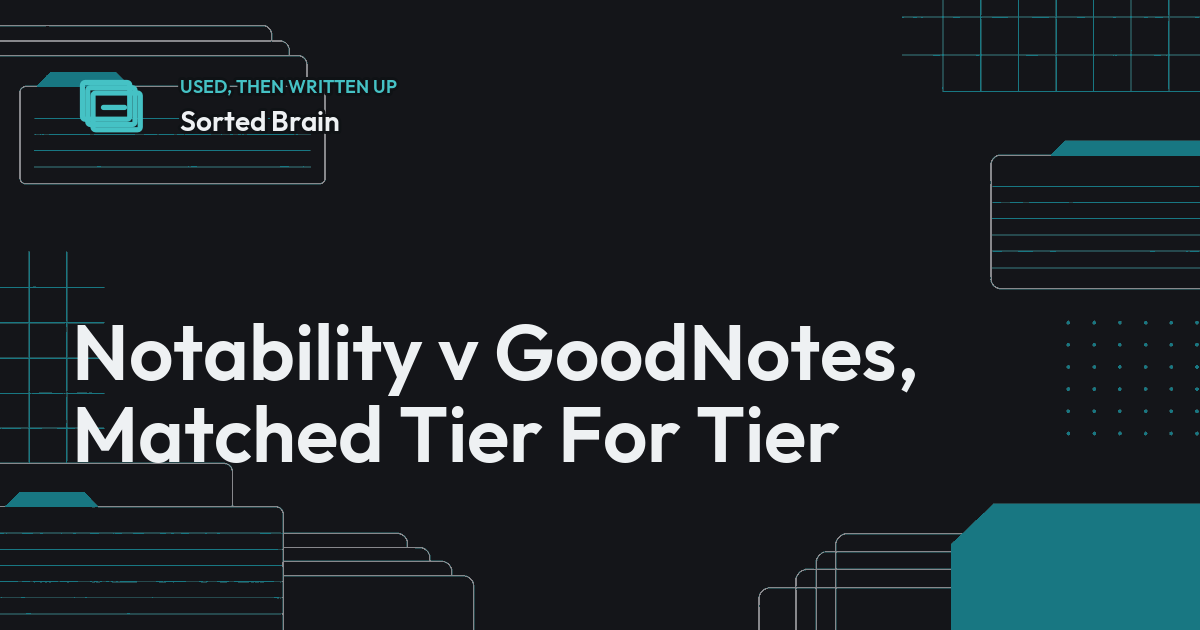Notability v GoodNotes, Matched Tier For Tier