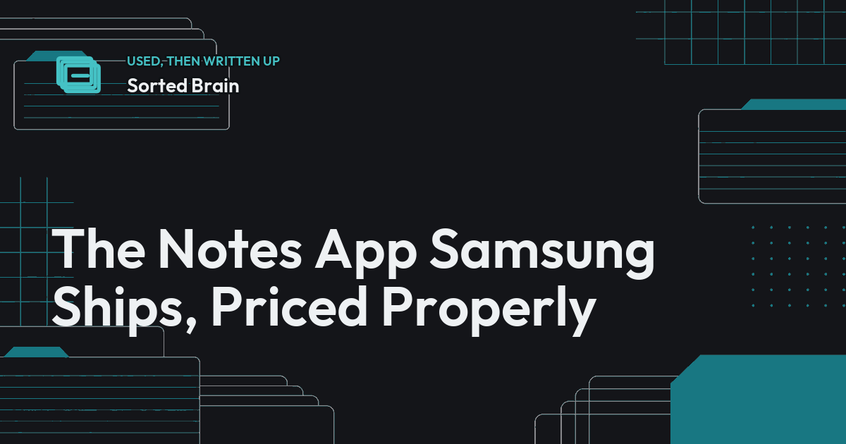 The Notes App Samsung Ships, Priced Properly